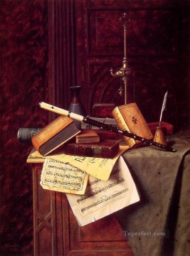 Naturaleza muerta clásica Painting - Naturaleza muerta 1885 William Harnett
